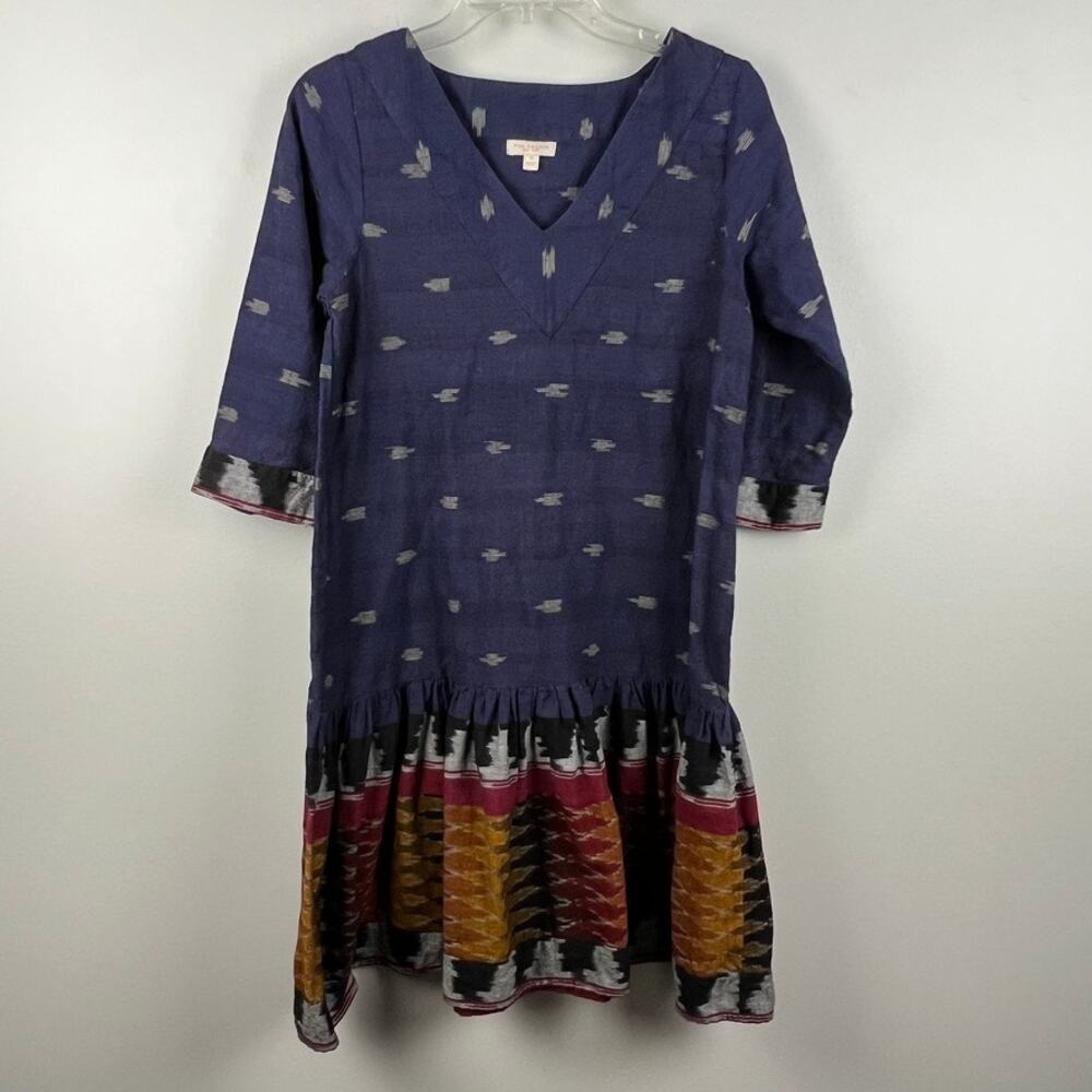 Pink Chicken New York Blue Espy Boho Aztec Pattern Dress - Picture 2 of 4